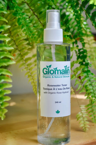 Toner for face with organic rosewater, lavender and frankincense essential oils